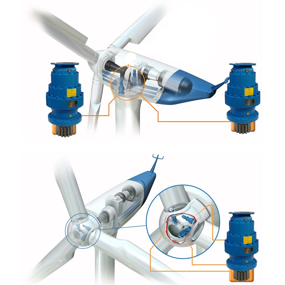 The pitch system employs three-stage slewing planetary gear units (maximum torque 5,800–10,000Nm) (2).jpg